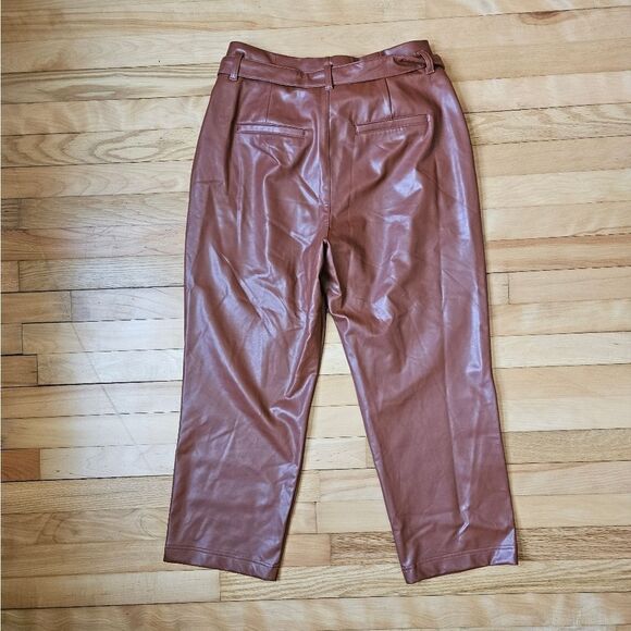 Abercrombie and Fitch Brown Pleather Pants - Picture 6 of 9